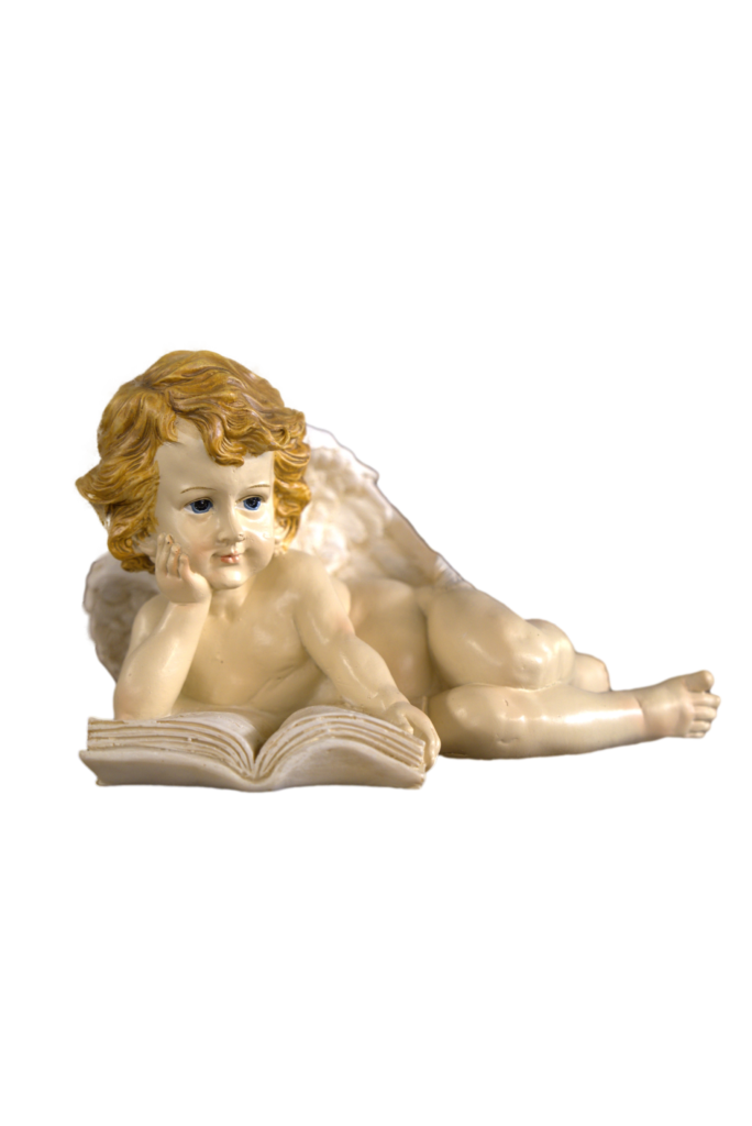 Statuetta angelo con libro - Antiquariato Monte